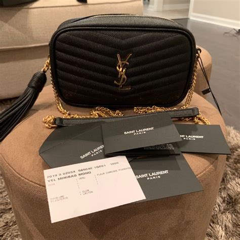 real ysl card bag